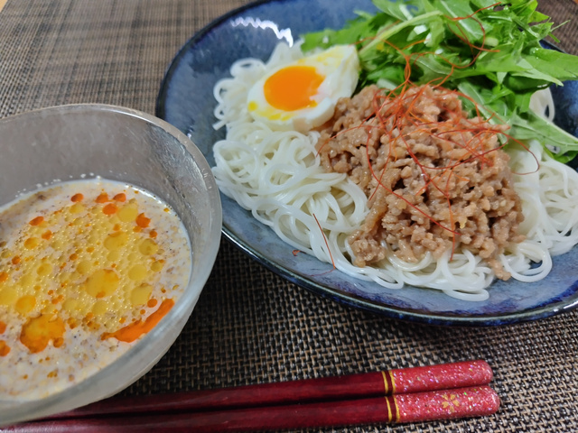 7月レシピ_冷やし担々素麺