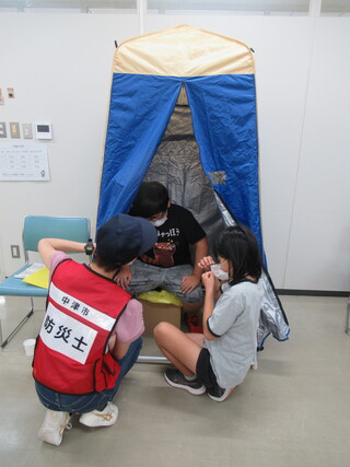 非常用トイレの体験