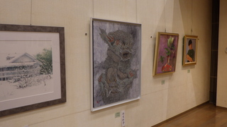 中津市美展会場一般公募の部展示作品の写真