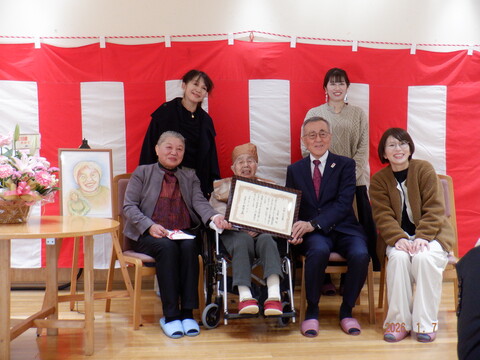 市長と記念撮影