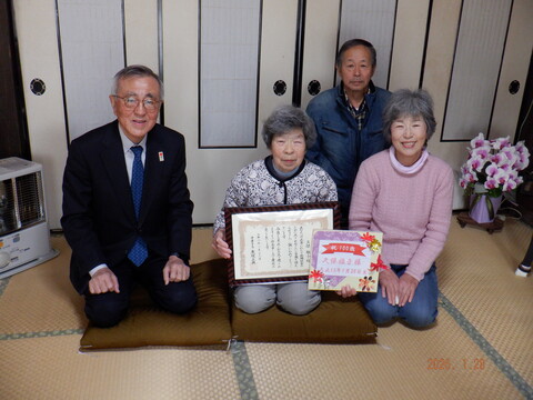 市長と記念撮影