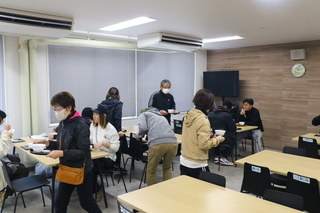 試合の合間にぜんざいを頂きました