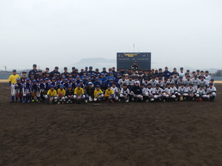 野球教室記念撮影