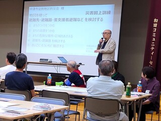 R080614_災害図上訓練講演の様子【機種依存文字】