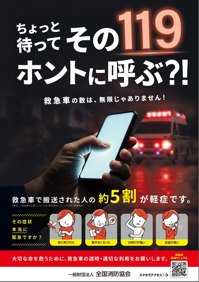 救急車適正利用のポスター