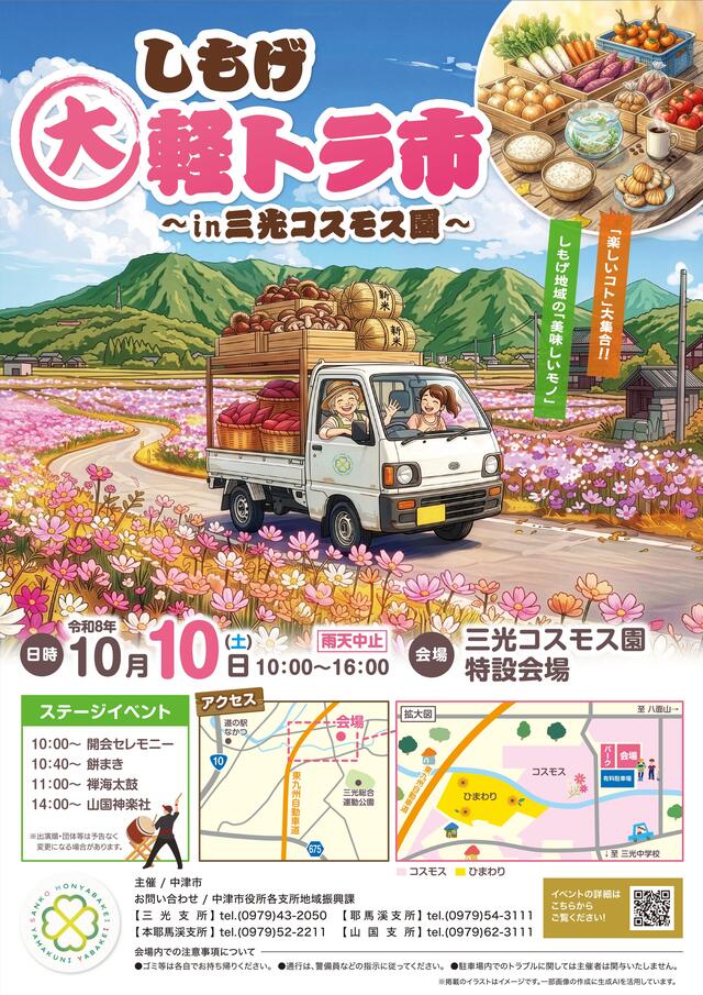 しもげ大軽トラ市チラシ