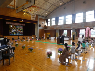 樋田小学校入学式の様子