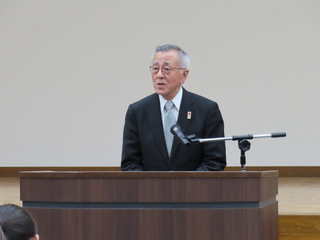 新入社員激励会のようす