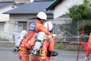 市長査閲訓練のようす